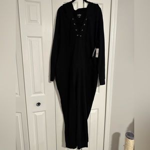 NWT Black Lace Up Jumpsuit